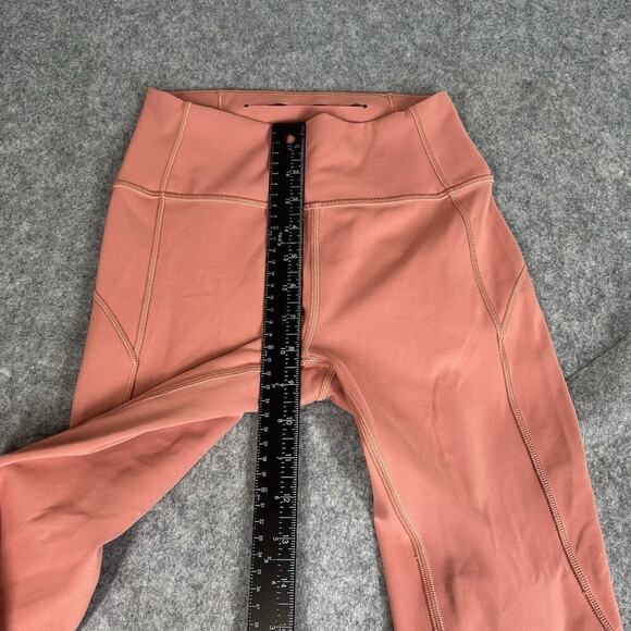 Lululemon In Movement Legging Womens 4 Rustic Coral 25” Athletic Tight Running - Picture 4 of 8